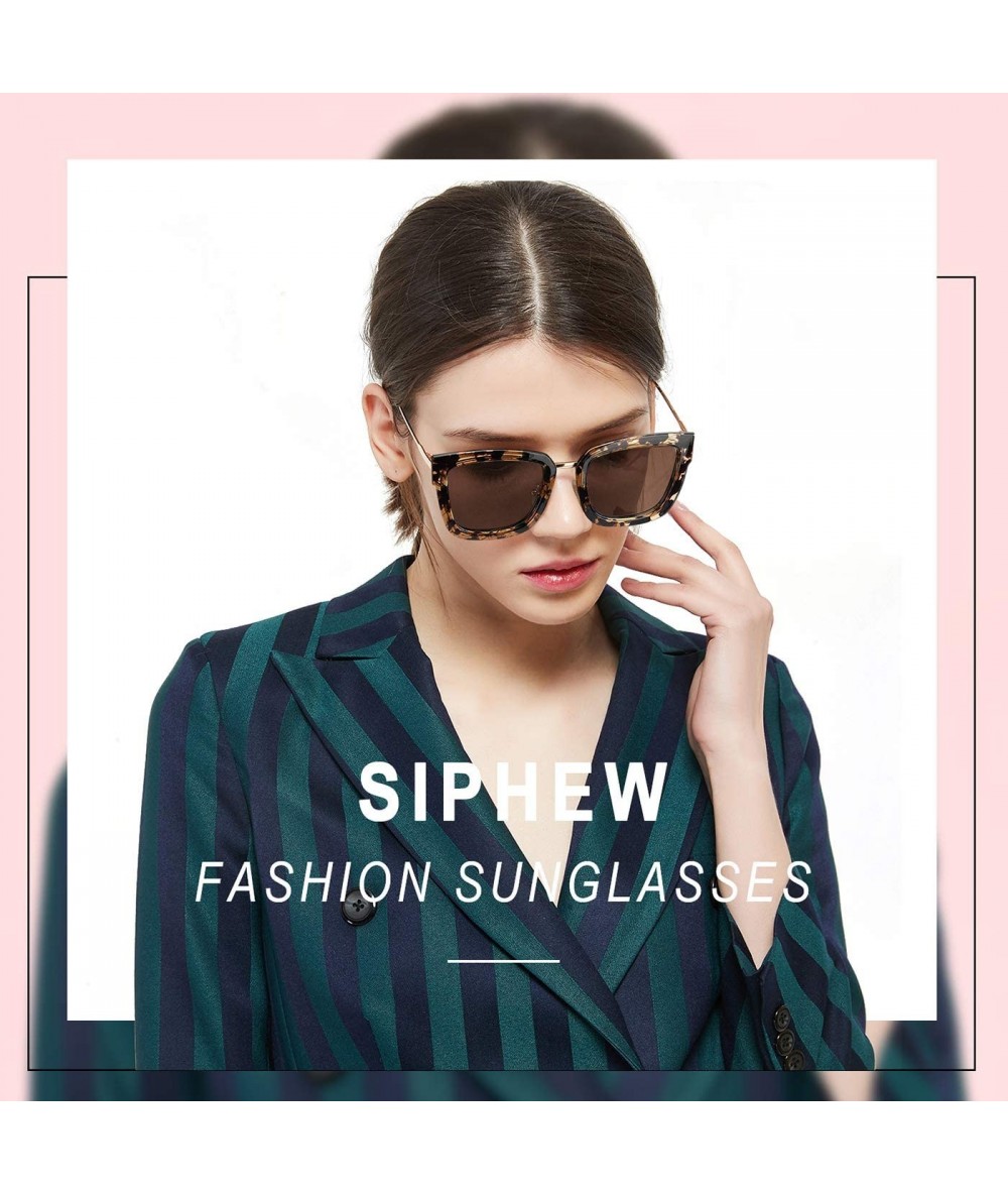 Oversized Oversized Sunglasses for Women-Polarized Mirrored Lens - Fashion Eyewear 100% UV Protection - C3190G24NDM $43.97