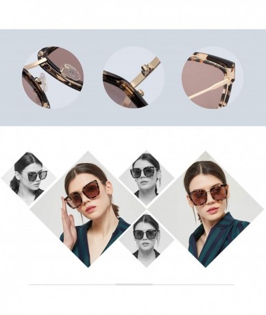 Oversized Oversized Sunglasses for Women-Polarized Mirrored Lens - Fashion Eyewear 100% UV Protection - C3190G24NDM $43.97