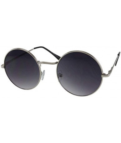 Round Presley - Celebrity Inspired Round Metal Sunglasses - Silver - C918S5CW8I7 $24.39