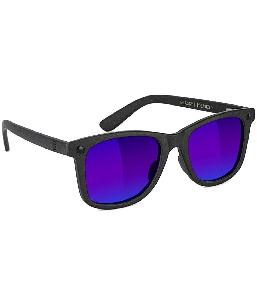 Rectangular Mikemo Premium Polarized Sunglasses 100% UV Protected - Black Out - C418UM2Q9CT $67.77