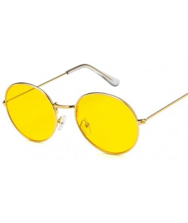 Semi-rimless Retro Oval Sunglasses Men Women Vintage Metal Frame Sun Glasses Male Fashion - Silver - CP194OTM56A $40.77