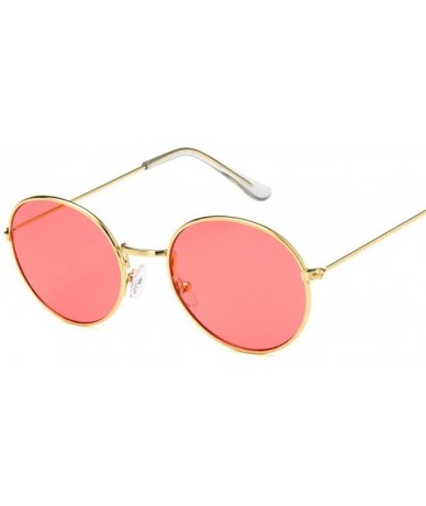 Semi-rimless Retro Oval Sunglasses Men Women Vintage Metal Frame Sun Glasses Male Fashion - Silver - CP194OTM56A $40.77