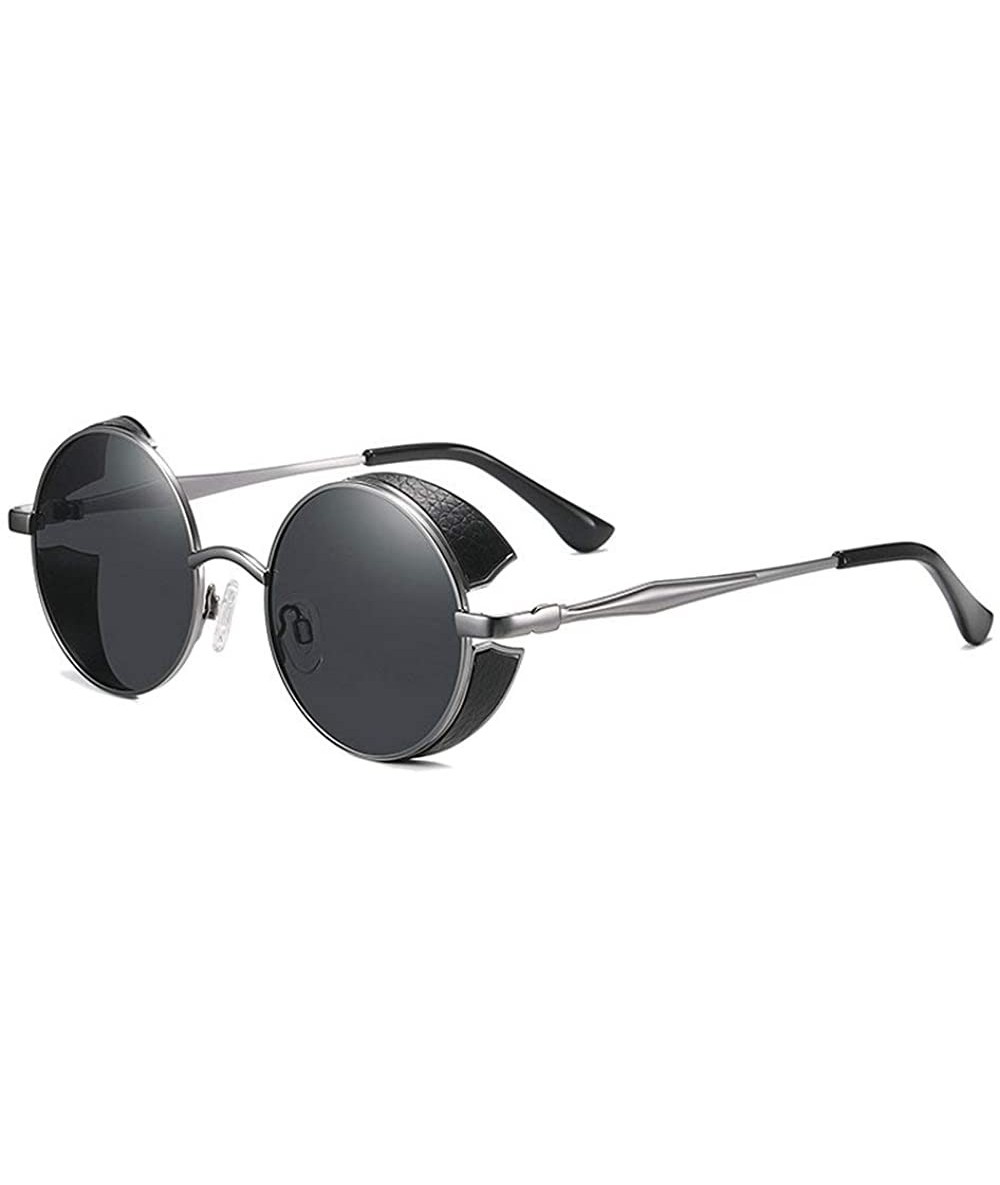 Round 2020 new round frame polarizer retro fashion classic punk sunglasses unisex - Grey - CW190GS200A $23.25