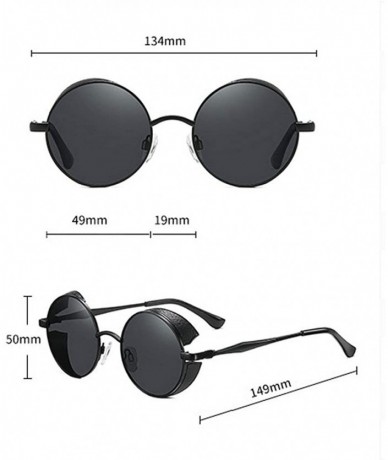 Round 2020 new round frame polarizer retro fashion classic punk sunglasses unisex - Grey - CW190GS200A $23.25