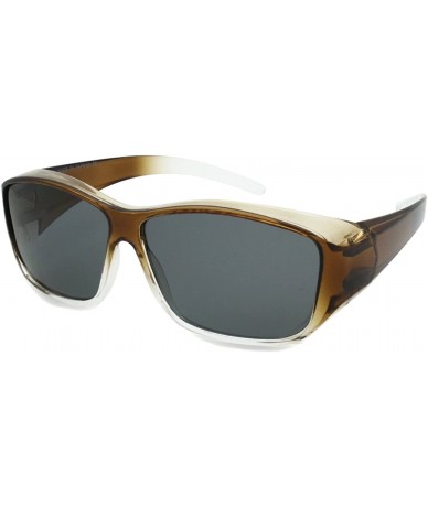 Wrap Unisex Style Wrap Sunglasses with Polarized Lens 540978/P - Olive-clear - CM1271C7W3T $20.10