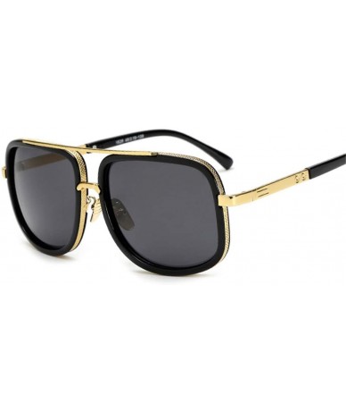 Oversized Oversized Men Sunglasses Luxury Women Sun Glasses Square Retro - C4 - CM194O5WXYG $46.47