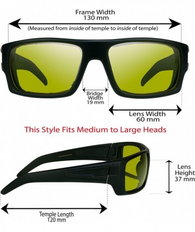 Rectangular Motorcycle Biker Padded Foam Wind Protection Sunglasses - Smoke & Yellow Combo - C5188ADR3R2 $48.79