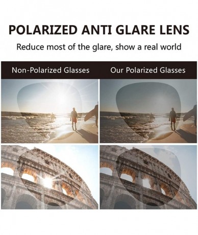 Wrap Sunglasses Polarized Protection Prescription Glasses - Black Frame/ Grey Lens - CR1944M63R9 $29.83