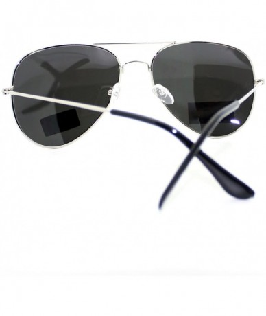 Aviator Silver Mirror Lens Polarized Aviator Sunglasses Thin Metal Classic Aviators - CL11V1S7P6T $24.08