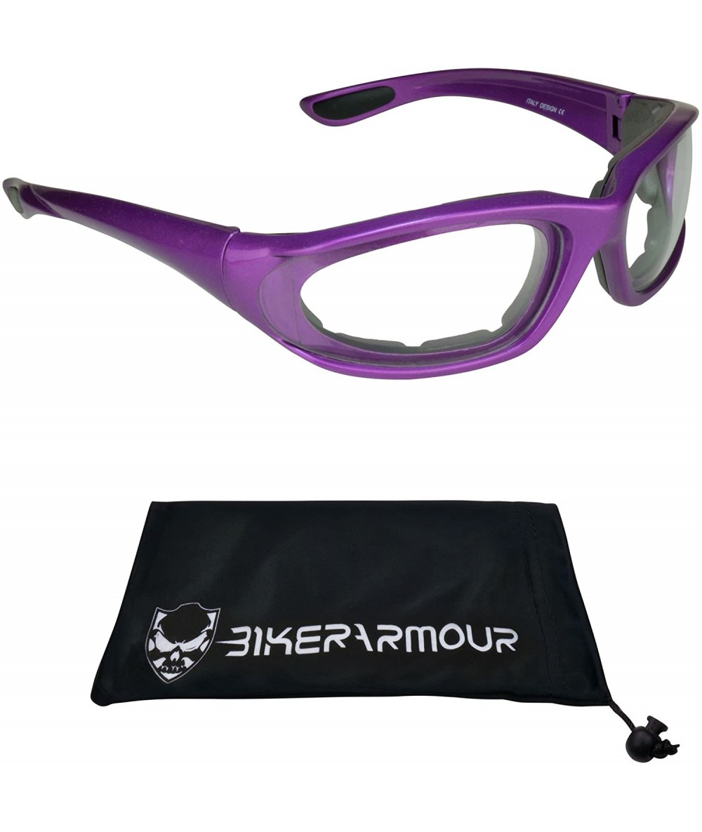 Goggle Purple Frame Motorcycle Night Glasses for Women and Girls - Clear - C611NJ69IB1 $30.92