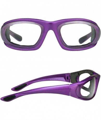 Goggle Purple Frame Motorcycle Night Glasses for Women and Girls - Clear - C611NJ69IB1 $30.92