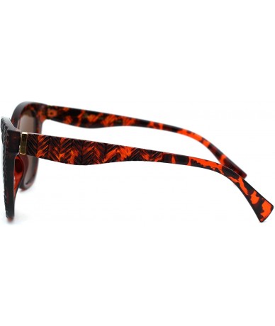 Oversized Womens Oversize Cat Eye Thick Plastic Fashion Sunglasses - Tortoise Brown - CH18YTK3EHO $20.03