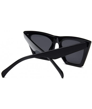 Square Square Sunglasses Man/Women Cat Eye Sun Glasses Classic Vintage UV400 Outdoor - White - C2198XQ6MZX $19.06