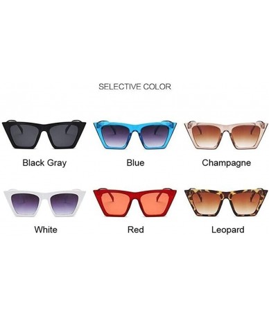 Square Square Sunglasses Man/Women Cat Eye Sun Glasses Classic Vintage UV400 Outdoor - White - C2198XQ6MZX $19.06