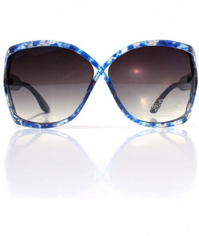 Oversized SIMPLE Retro Vintage Oversize Style Sunglasses Women Fashion Eyewear - Blue - CA18Z9T7XS8 $19.80