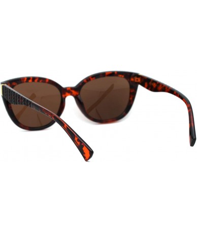 Oversized Womens Oversize Cat Eye Thick Plastic Fashion Sunglasses - Tortoise Brown - CH18YTK3EHO $20.03