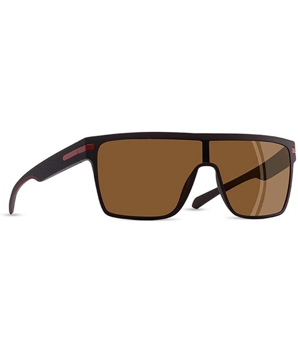 Goggle Polarized Oversized Square Sunglasses for Men Flexible Frame Sun Glasses For Driving Goggle - C4brown - C9199I8GGQ3 $2...