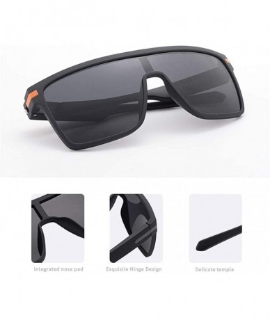 Goggle Polarized Oversized Square Sunglasses for Men Flexible Frame Sun Glasses For Driving Goggle - C4brown - C9199I8GGQ3 $2...