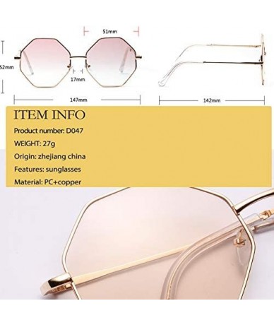 Square hexagon sunglasses Designer Fashion Sunglasses - Yellow - C318A6C3LY4 $20.70