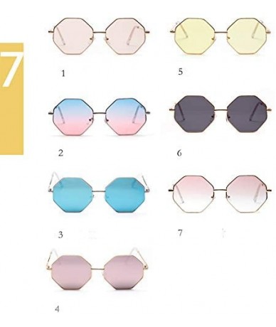 Square hexagon sunglasses Designer Fashion Sunglasses - Yellow - C318A6C3LY4 $20.70