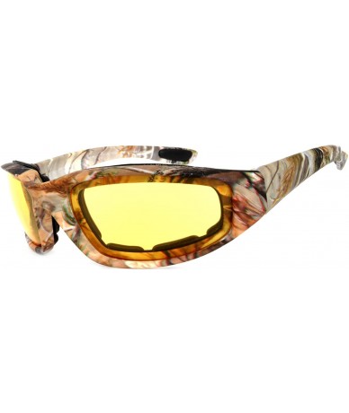 Goggle Motorcycle Padded Foam Glasses Smoke Mirror Clear Lens - Camo2_yellow - C918928OAKQ $22.24