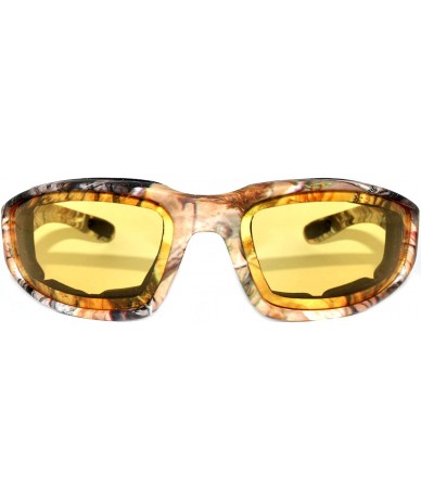 Goggle Motorcycle Padded Foam Glasses Smoke Mirror Clear Lens - Camo2_yellow - C918928OAKQ $22.24