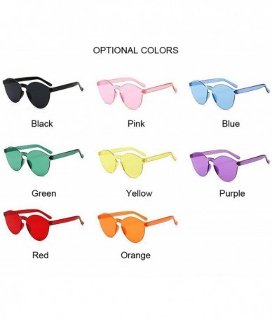 Aviator Fashion New Round Sunglasses Women Vintage Metal Frame Yellow Lens Colorful Shade Sun Glasses Female UV400 - CV198ZWU...