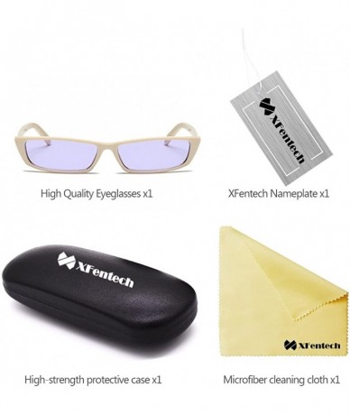 Rectangular Women Party Retro Small Rectangular Eyeglasses Eyewear Outdoor Fashion Fancy Sunglasses - Beige/Purple - CL1805QR...