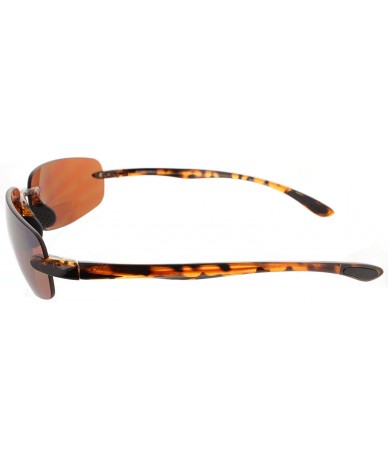 Rimless Island Bifocal Sunglasses Rimless Readers - Non-polarized Tortoise Frame/Copper Day Driving Lens - CF11X6ZFSQJ $43.12