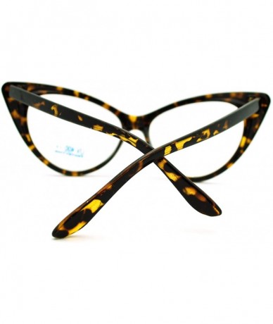 Cat Eye Mod Womens Retro 20s Cat Eye Clear Lens Eye Glasses - Tortoise - CS11JKRDWBF $18.35