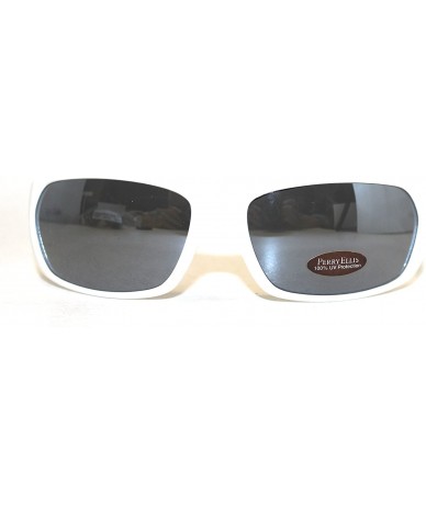 Wrap Sunglasses Unisex White Plastic Wrap - Light Flash Lens PE12 5 - C811DX55SDP $41.80