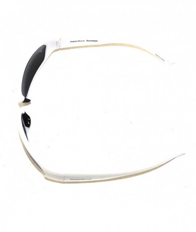 Wrap Sunglasses Unisex White Plastic Wrap - Light Flash Lens PE12 5 - C811DX55SDP $41.80