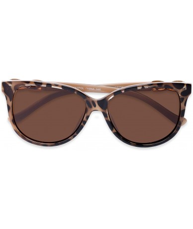 Sport Sunglass Warehouse Bristol - Plastic Cat Eye Women's Full Frame Sunglasses - Tortoise Frame With Amber Lenses - CA12O8Q...