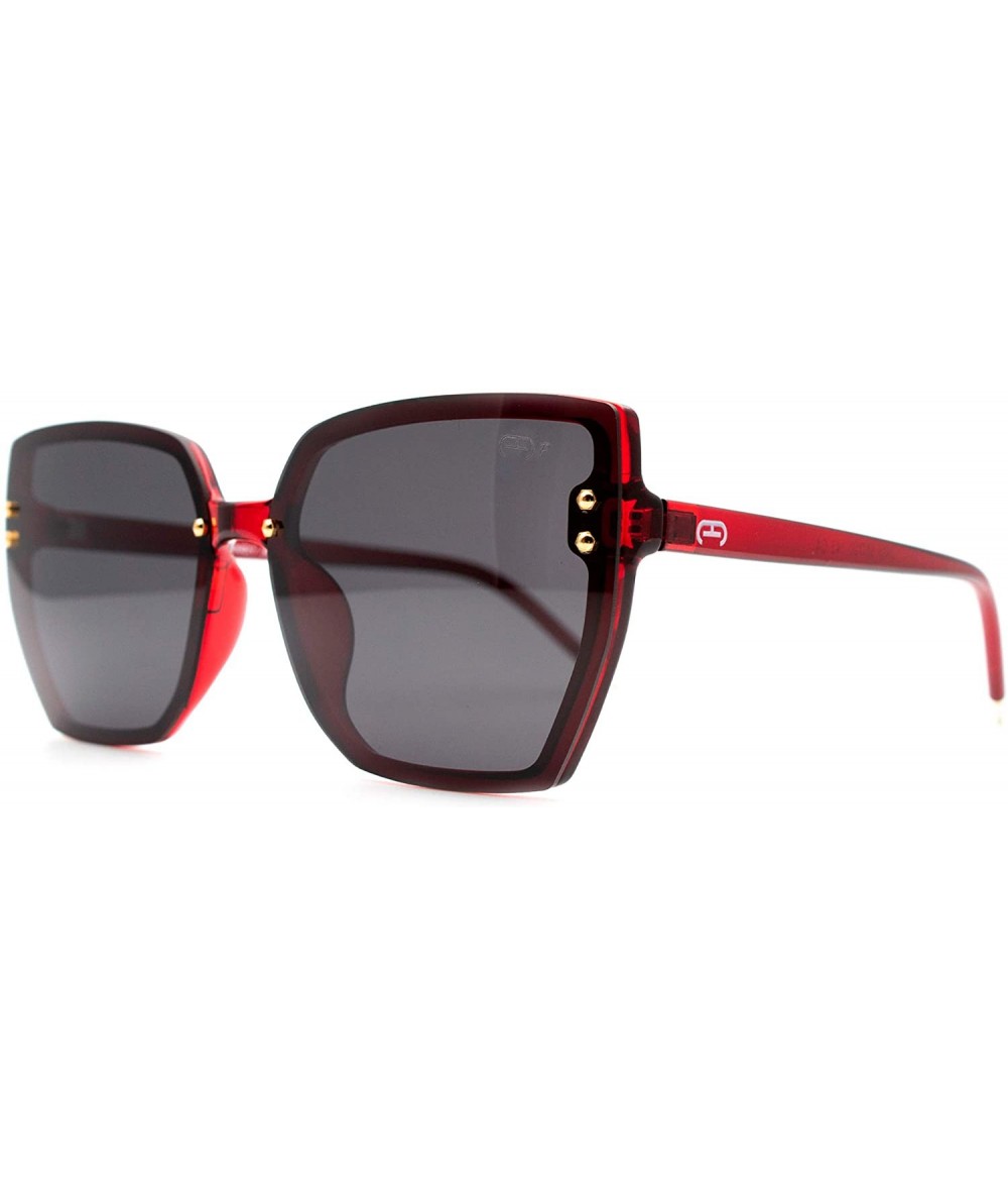 Butterfly p662 Fashion Butterfly Style - Stylish Polarized Design & Spring Hinges for Women 100% UV Protection - Red-black - ...