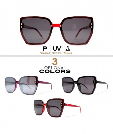 Butterfly p662 Fashion Butterfly Style - Stylish Polarized Design & Spring Hinges for Women 100% UV Protection - Red-black - ...