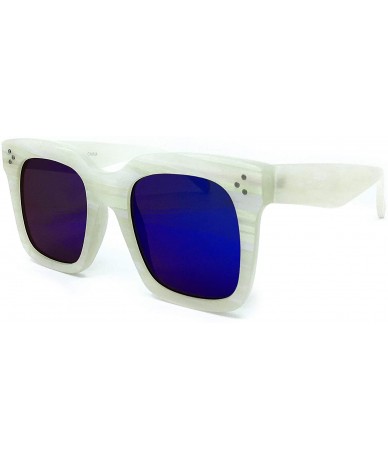 Oversized 3288 Premium Oversize XL Women Men Mirror Havana Marble Style Fashion Sunglasses - Blue - CC18I5ALHHA $26.80