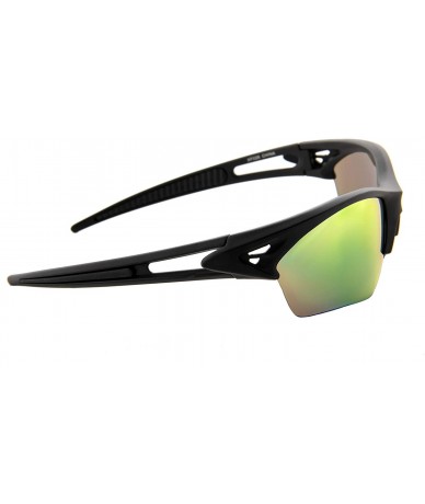 Oversized Unisex Sunglasses Sports Multi-Color Mirror Lens Fishing Cycling - Orange Mat - CP18IZIHSDI $18.12