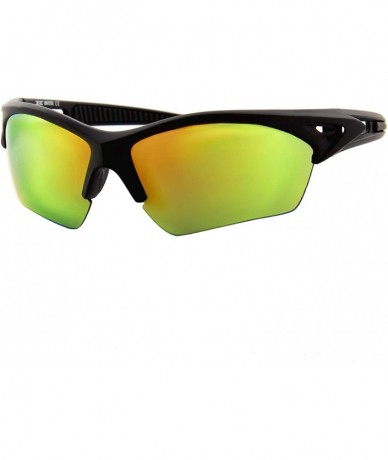 Oversized Unisex Sunglasses Sports Multi-Color Mirror Lens Fishing Cycling - Orange Mat - CP18IZIHSDI $18.12