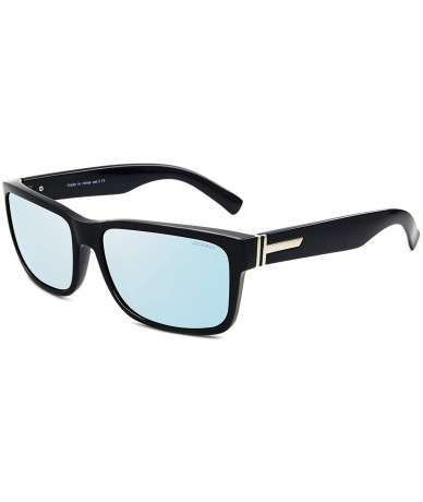 Rectangular Vintage Polarized Sunglasses for Men Women Retro Oversized Square Mirror Sun Glasses - CC18HZGDQ25 $27.50