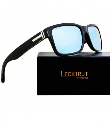 Rectangular Vintage Polarized Sunglasses for Men Women Retro Oversized Square Mirror Sun Glasses - CC18HZGDQ25 $27.50