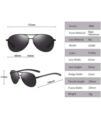 Aviator Direct Polarized Sunglasses Aluminum Magnesium Night Vision Glasses for Men - C - CP18QCI90AE $56.24