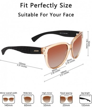 Cat Eye Polarized Fashion Sunglasses for Women's Cat Eye Retro Ultra Light Lens TR90 Frame JE003 - CV18G90WXWQ $31.91