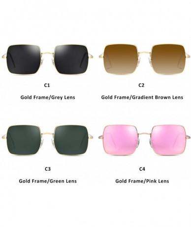 Square Retro Small Square Polarized Sunglasses for Women 2020 Trendy Style MS51920 - CN195T6MZZ3 $25.36