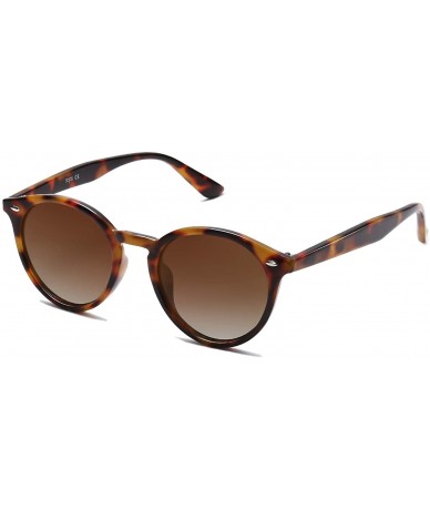 Semi-rimless Classic Retro Round Polarized Sunglasses UV400 Mirrored Lens SJ2069 ALL ME - CX18Q4AUIDW $25.37