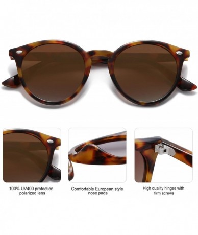 Semi-rimless Classic Retro Round Polarized Sunglasses UV400 Mirrored Lens SJ2069 ALL ME - CX18Q4AUIDW $25.37