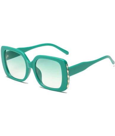 Oversized Luxury Oversized Sunglasses Women Retro Brand Designer Big Black As Picture - Green - CD18XE06OKH $17.79