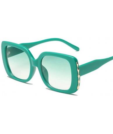 Oversized Luxury Oversized Sunglasses Women Retro Brand Designer Big Black As Picture - Green - CD18XE06OKH $17.79