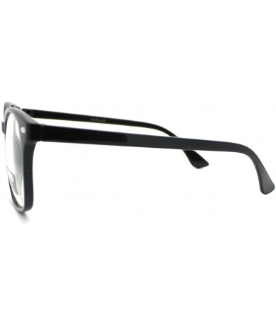 Round Nerd Eyeglasses Off Round Keyhole Clear Lens Glasses Frame - Black - CF11COAAXZB $19.14