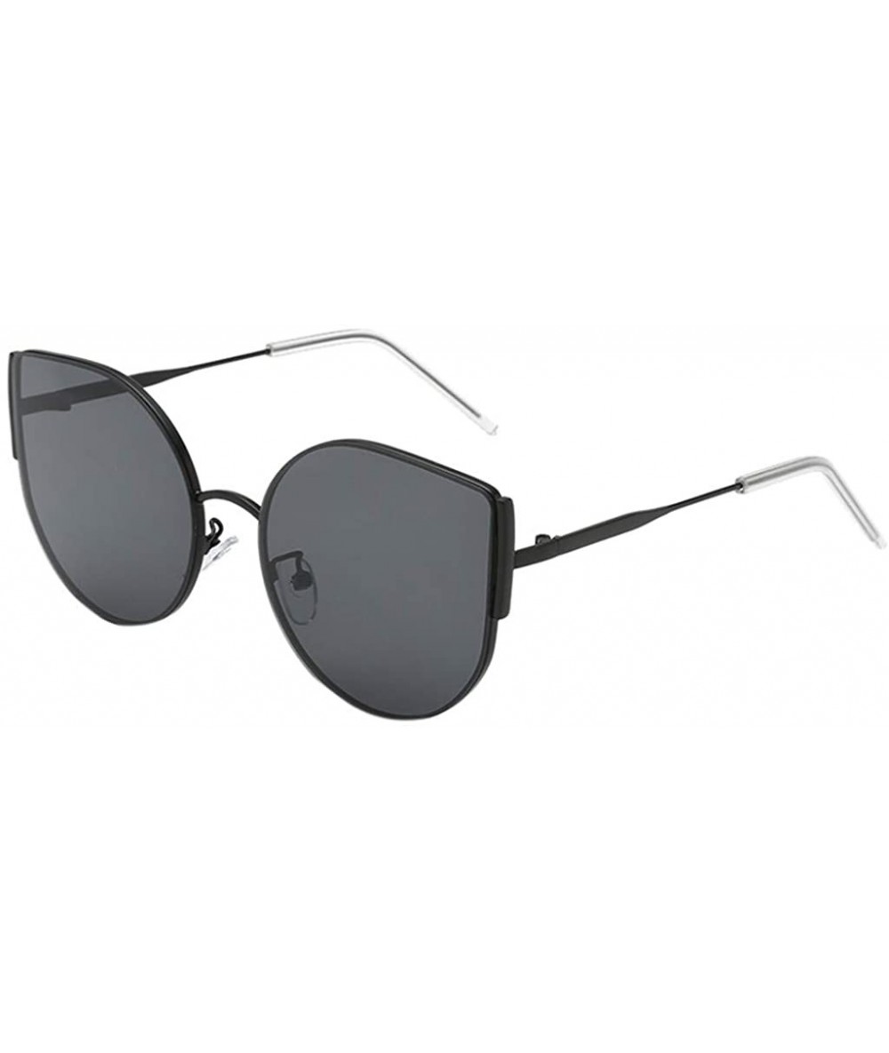 Wrap Metal sunglasses Tinted Eyewear Polarized Sunglasses Man Women Sunglasses - Black - CF18TN7MC4Z $18.73