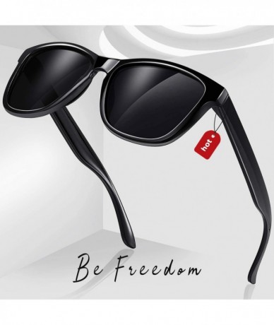 Square Square Polarized Sunglasses for Men Women - Designer lightweight Retro Mens Womens Sunglasses UV protection - C3192463...